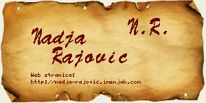 Nadja Rajović vizit kartica
